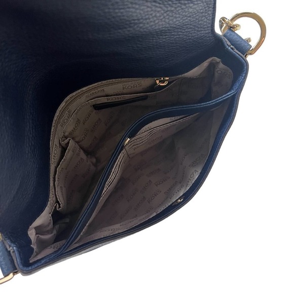 Michael Kors Bedford Leather Bag Navy Blue - Picture 5 of 12